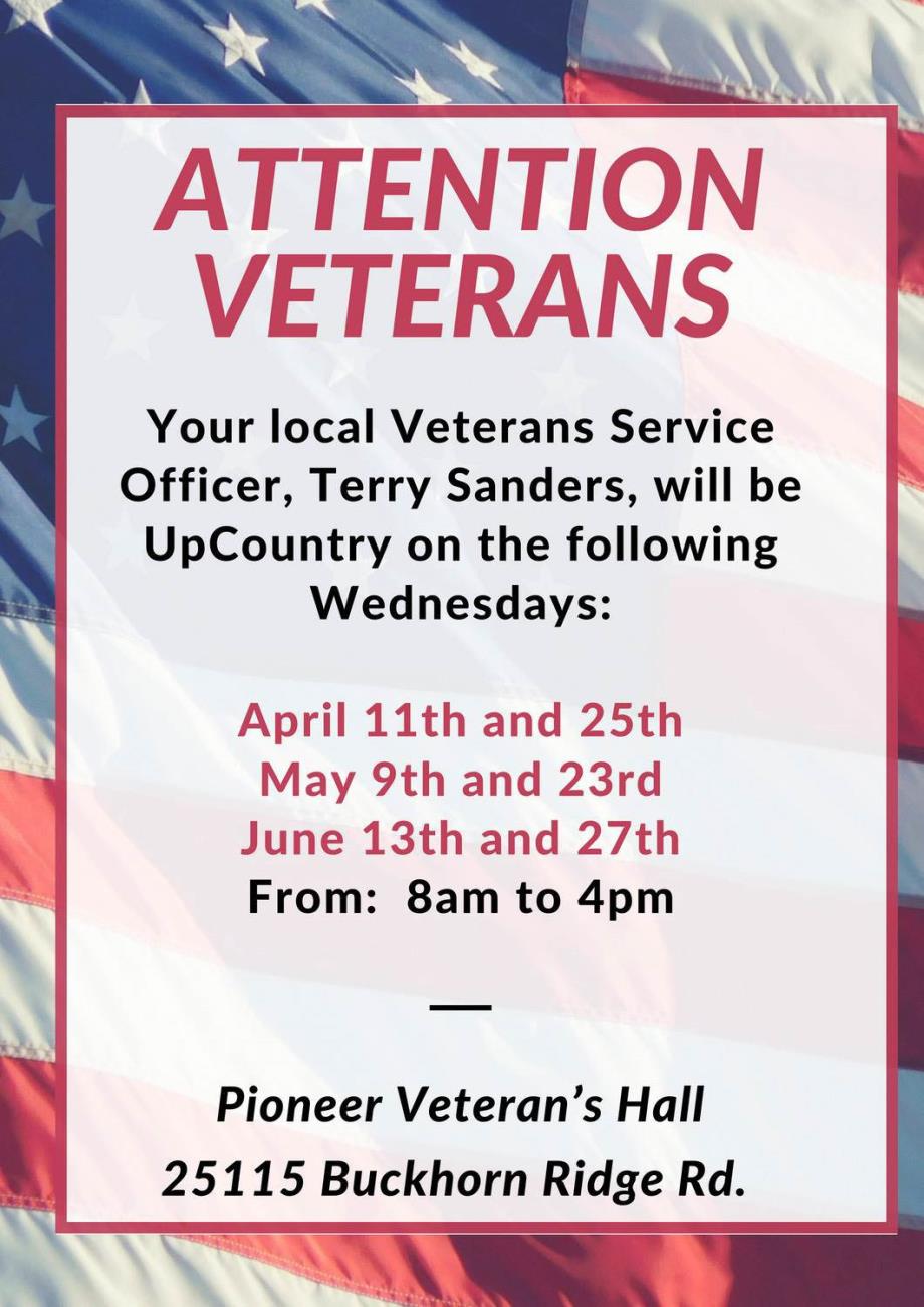 Service at Pioneer Veterans Hall