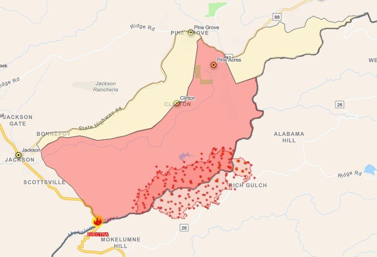 Electra Fire Evacuation Map - Updated